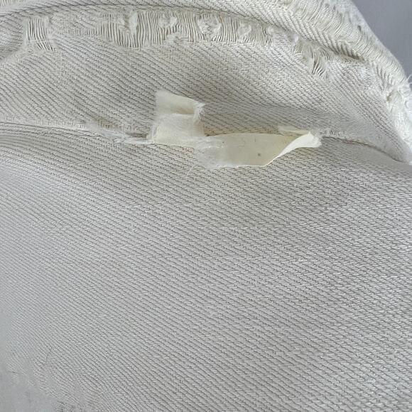 Vintage Men's White Denim Long Sleeve Button Cuff Button Down Shirt VTG - Picture 6 of 14